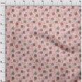 thumbnail image 3 of oneOone Rayon Pale Pink Fabric Geometric Sewing Material Print Fabric By The Yard 56 Inch Wide, 3 of 6