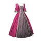 thumbnail image 2 of WILLBEST Vestidos de Algodon Vestidos para Mujer Tallas Grandes Moda Estilo Gótico Vintage Vestido Midi Croset Manga Larga Acampanada Vestido de Fiesta Línea A Extra Grande, 2 of 3