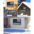 thumbnail image 4 of Blue White American Police Flag Outdoor TV Cover 30-32 Inch Weatherproof, Enforcement Officers Outdoor TV Covers, Waterproof TV Covers for Outside TV, 4 of 7