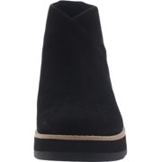 Eileen Fisher Womens Caddy Nubuck Ankle Wedge Boots Black 9.5 Medium (B,M)