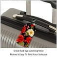 thumbnail image 3 of Square 2Pack PU Leather Flower Cruise Luggage Tag with Privacy Cover and Name ID Tag for Travel Handbags Backpacks Luggage Tags, 3 of 6