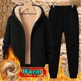 thumbnail image 1 of Men's Sets Tracksuit Men Lamb Cashmere Winter Wool Hooded Sweatshirt Thick Warm Sportswear Male Suit Two Piece Set Casual Sets, 1 of 4