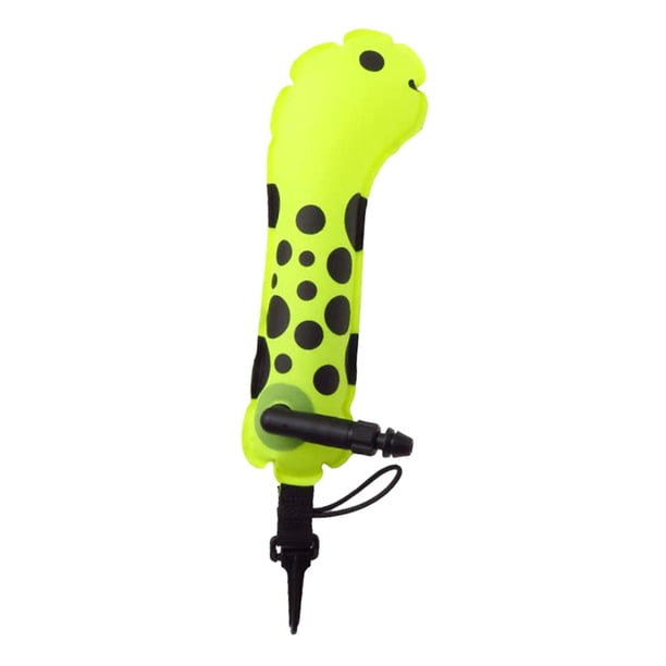 Boya marcadora de superficie de buceo Smb Equipo de buceo compacto, snorkel, subacuático Amarillo fluorescente