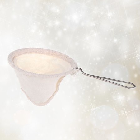 

Resuable Cloth Strainer Coffee Filter with Stainless Steel Handle for Coffee Tea