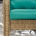 thumbnail image 4 of Spaco Patio Adirondack Chair with Rattan Wicker, Rattan Chair with Soft Cushions and Tall Curved Backrest for Outdoor, Sky Blue, 4 of 11