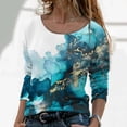 thumbnail image 2 of T-shirts à Manches Longues Col Rond pour Femmes Hauts Tunique Imprimée Florale Tendance Hauts Décontractés Amples Confortables Chandails en Molleton Blouses, 2 of 5