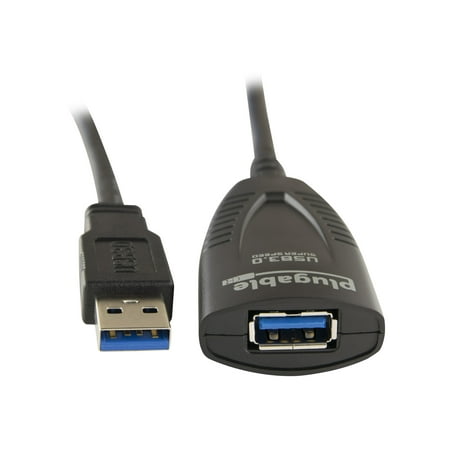 UPC: 0819927011644 | Plugable 5 Meter (16 Foot) USB 3.0 Active Extension Cable with AC Power Adapter and Back-Voltage Protection