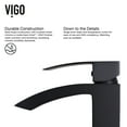 thumbnail image 2 of VIGO Duris Single Handle Single-Hole Bathroom Vessel Faucet in Matte Black, 2 of 11