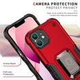 thumbnail image 2 of JTCASES for iPhone 11 Case, Support Magnetic Car Mount Adjustable Bracket Non-slipping 2-Layer Shockproof Drop Resistant Heavy Duty Protective Slim Shell, Green, 2 of 7