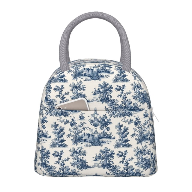 Balery Vintage Floral 1 Bolsa de Almuerzo para Mujeres, Caja de Almuerzo, Bolsa de Almuerzo Pequeña Impermeable, Tote de Almuerzo Reutilizable con Gran Capacidad