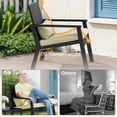 thumbnail image 4 of Outdoor Leisure Wicker Furnishing Pack Equipped with Clear Glass Table for Courtyard, Balcony and Entry Porch, Gray, 4 of 9