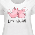 thumbnail image 4 of Inktastic Let's Relaxolotl with Sleeping Axolotls Women's Plus Size T-Shirt, 4 of 5