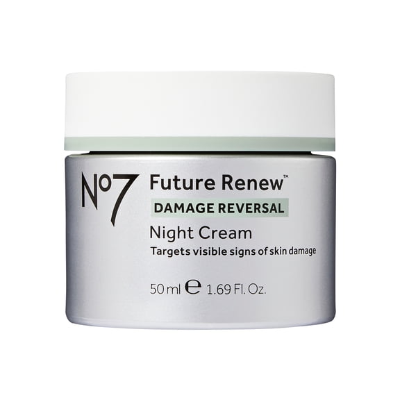 No7 Future Renew Damage Reversal Night Cream Face Moisturizer with Pepticologyâ„¢ Peptides, All Skin Types, 1.69 oz