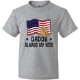 thumbnail image 3 of Inktastic Military Daddy Always My Hero Youth T-Shirt, 3 of 5