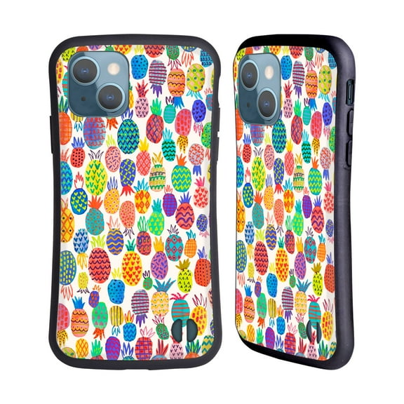 Head Case Designs Officially Licensed Ninola Patterns Cute Pineapples Hybrid Case Compatible with Apple iPhone 13