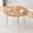Silver+Wood, variant on Oufan 42" Extendable Dining Table, Round to Oval Dining Table with Metal Legs, Modern Wooden Kitchen Table for Dining Room, Kitchen