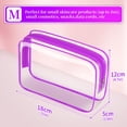 thumbnail image 2 of Neceser TISRATOK de PVC transparente, 24 unidades, para viajes, color morado, tamaño mediano, 2 of 6