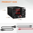 thumbnail image 2 of NICE-POWER DC Power Supply Variable 0~30V 0~10A, 3-Digits LED Display Current and Voltage Adjustable 150W Fixed with Encoder DC Bench Power Supply 15V 10A/30V 5A,Ele, 2 of 7