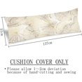 thumbnail image 4 of White Body Pillow Cover 20"x54" Pillow Case Gold Leaves Pattern Long Pillow Cases Protector with Hidden Zipper Decorative Blossom Bedding Pillowcase Rectangle Soft Cushion Covers for Bedroom,Couch, 4 of 5