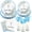 Blue, variant on 175 Pcs God Bless Baptism Decorations Tableware Disposable First Communion Paper Plates Napkins Cups Cutlery Baptism Party Decoration for Christening Celebration Baby Shower(Pink)