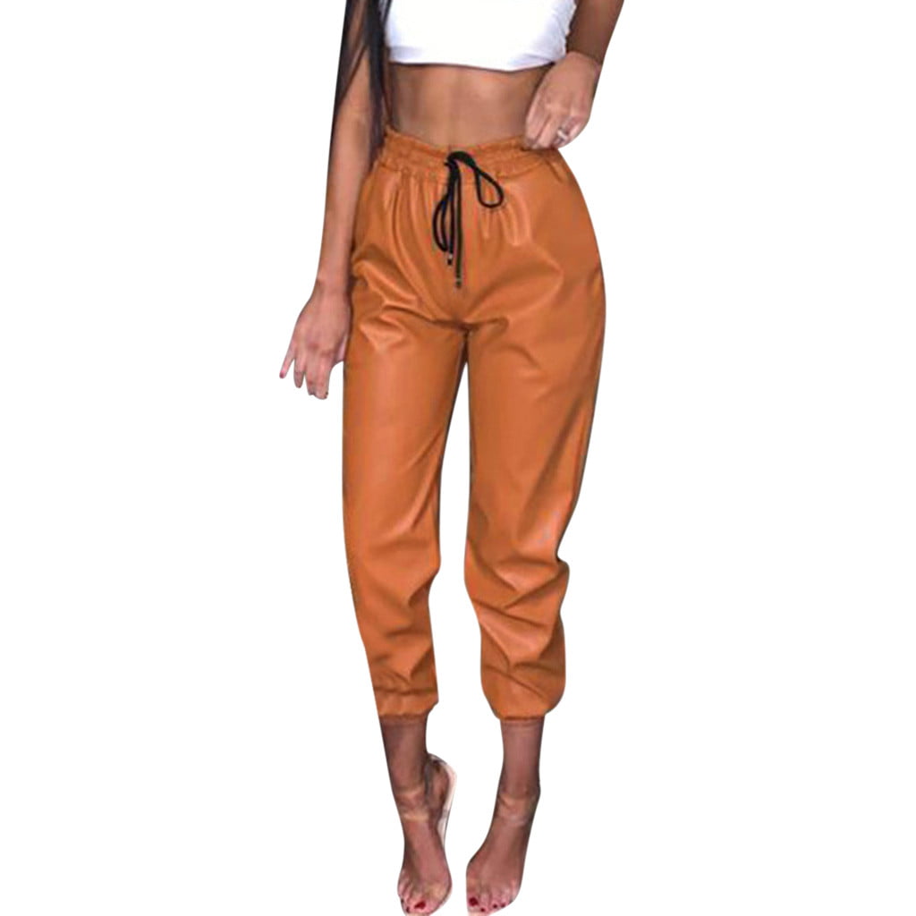 Tbc Womens Brown Pleather Joggers