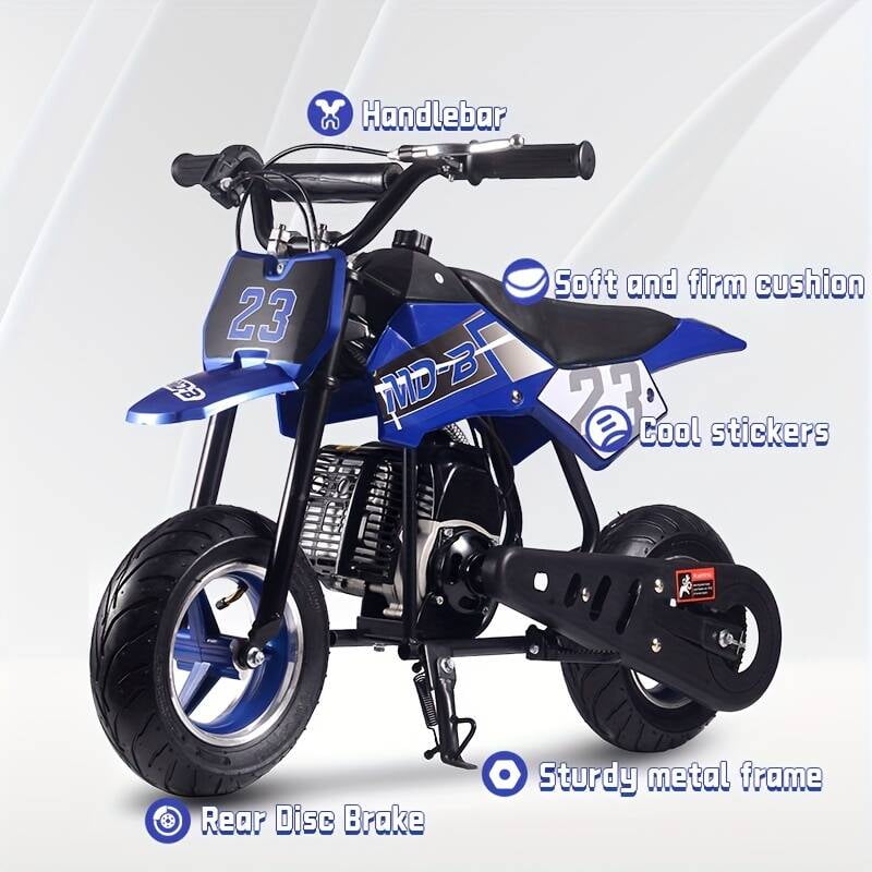 Kids Dirt Bike,Perfect Starter Gas Dirt Bike with Comfortable off-road tires,Sturdy 50cc dirt bike for Beginner 42×28×28in,2-Stroke,Red