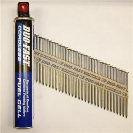 Duo-Fast 650514 3-inch Brite Smooth Round Head Framing Nails - 1,000 Per Box with Fuel Cell