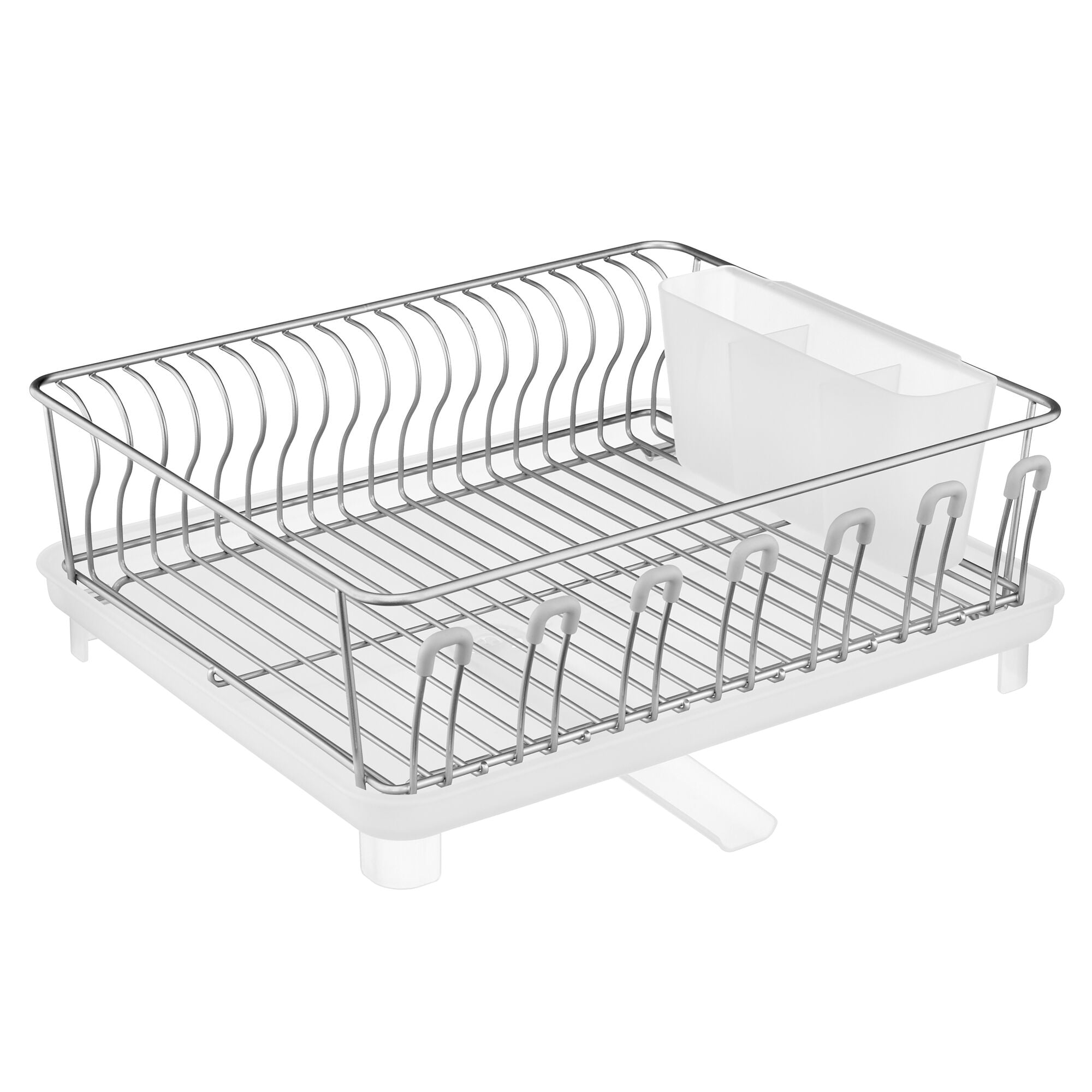 Mdesign Alloy Steel Sink Dish Drying Rack Holder - Matte Satin/frost :  Target