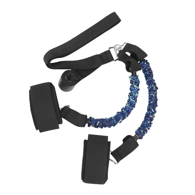 Banda de resistencia, cuerda de tracción, rueda abdominal, equipo de gimnasio para fitness y yoga. azul 75cm