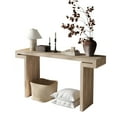 thumbnail image 7 of CQSXDA Wood Finish Console Table 60 Inches Long Rustic Farmhouse Style Entryway Sofa Table for Living Spaces, Natural Wood, 7 of 7