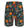 thumbnail image 6 of Kdxio Autumn with Pumpkins Pattern Mens Casual Shorts - Drawstring Summer Beach Sports Shorts for Men, 6 of 9