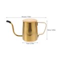thumbnail image 2 of Miangastore Coffee Pour Pot Golden Stainless Steel 1Set For Hand Drip 7.55X3.93X2.75In, 2 of 8