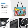 thumbnail image 2 of Wukai Tropical Jungle Flamingo Print Zipper Bag,large Beach Tote Bag,Waterproof Sandproof Bag,Grocery and Picnic Tote Travel Bag, 2 of 5