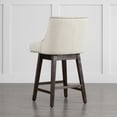 thumbnail image 4 of CHITA 26 inch Swivel Upholstered Counter Height Bar Stools with Full Back,Fabric in Linen, 4 of 8