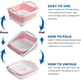 thumbnail image 4 of Collapsible Dish Basin, 2.4 Gallon Foldable Kitchen Sink with Drain Plug for Space-Saving Dish Washing, Vegetable & Baby Bottle Cleaning, 4 of 9