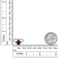 thumbnail image 6 of Gem Stone King 925 Sterling Silver Red Rhodolite Garnet and Blue Zircon Engagement Ring for Women | 3.00 Cttw | Oval 9X7MM | Gemstone January Birthstone | Size 9, 6 of 6