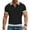 Black, variant on LTTVQM Mens Polo Shirts 1/4 Zipper V Neck Slim Fit Short Sleeve Golf T-Shirts Contrast Collar Ribbed Knit Cotton Tee Shirt Black 3XL