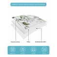 thumbnail image 5 of Eucalyptus Leaves Summer Quilt Set Twin Size, Soft Microfiber Quilted Bedding Set with 2 Pillow Shams, Watercolor Weeping Teal Botanical Lightweight All Season Bedspread Coverlet for Bedroom 68"x86", 5 of 6