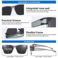 thumbnail image 7 of TINHAO Polarized Sunglasses Fit Over Glasses for Men Women, Retro Square Sunglasses UV400 Protection Shades, 7 of 7