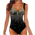 thumbnail image 1 of LSLJS Maillots de Bain une Pièce pour Femmes avec Dos à Bretelles Imprimées et Ceinture Colorée, 1 of 6