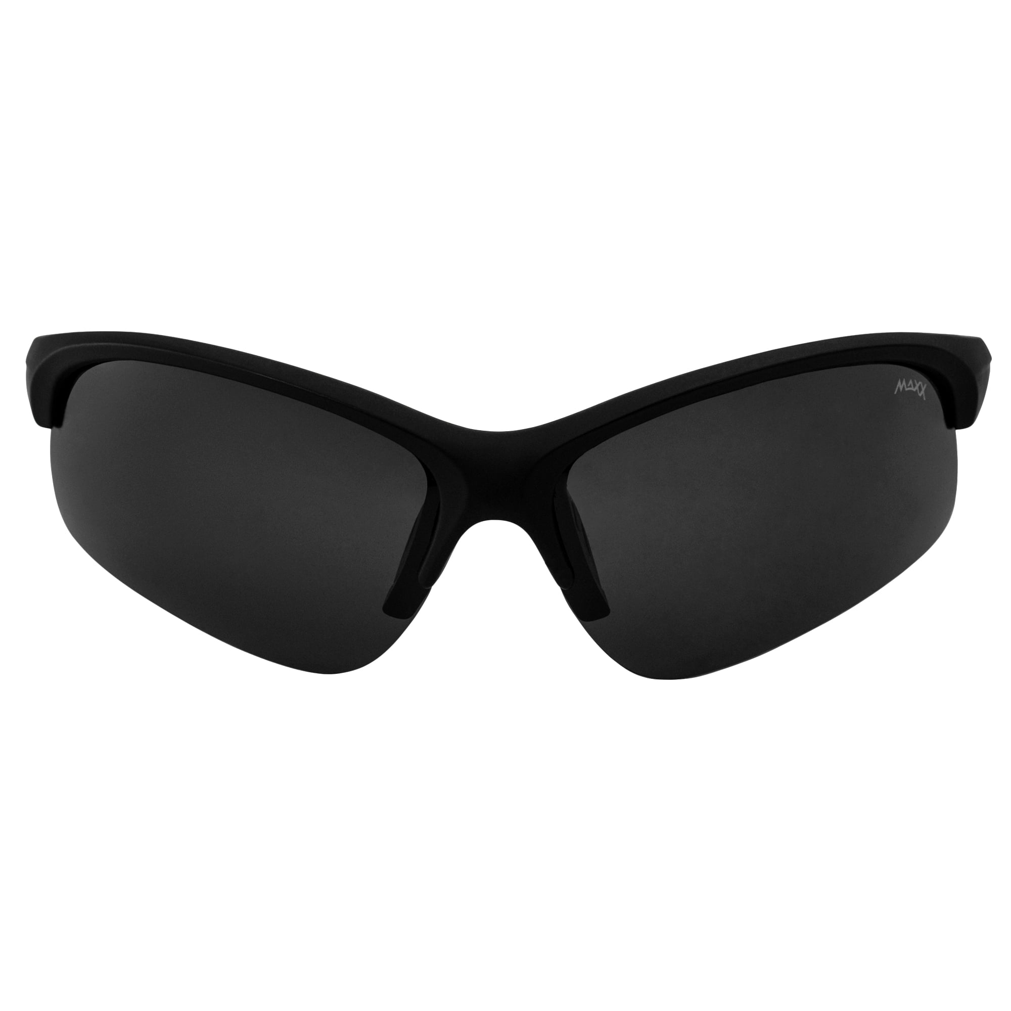 Maxx Domain Smoke Polarized Lenses Black Frame Sports Sunglasses