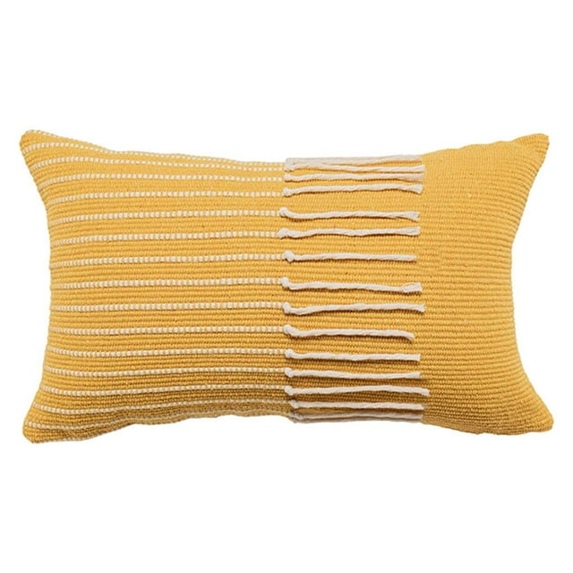 GUOOL Coussin Décoratif en Macramé Jaune 30x50cm Jaune 30x50cm