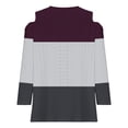 thumbnail image 4 of RXIRUCGD Blouse Décontractée à Rayures à Manches Courtes pour Femmes, Violet, Taille: 3TG, 4 of 5