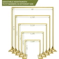 thumbnail image 2 of Adjustable Backdrop Stand Kit - Wedding Arch and Balloon Arch for Photo Booth Backdrop, (Gold, 8.2X 8ft), 2 of 4