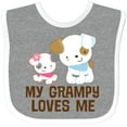 thumbnail image 3 of Inktastic My Grampy Loves Me Girls Girls Baby Bib, 3 of 4