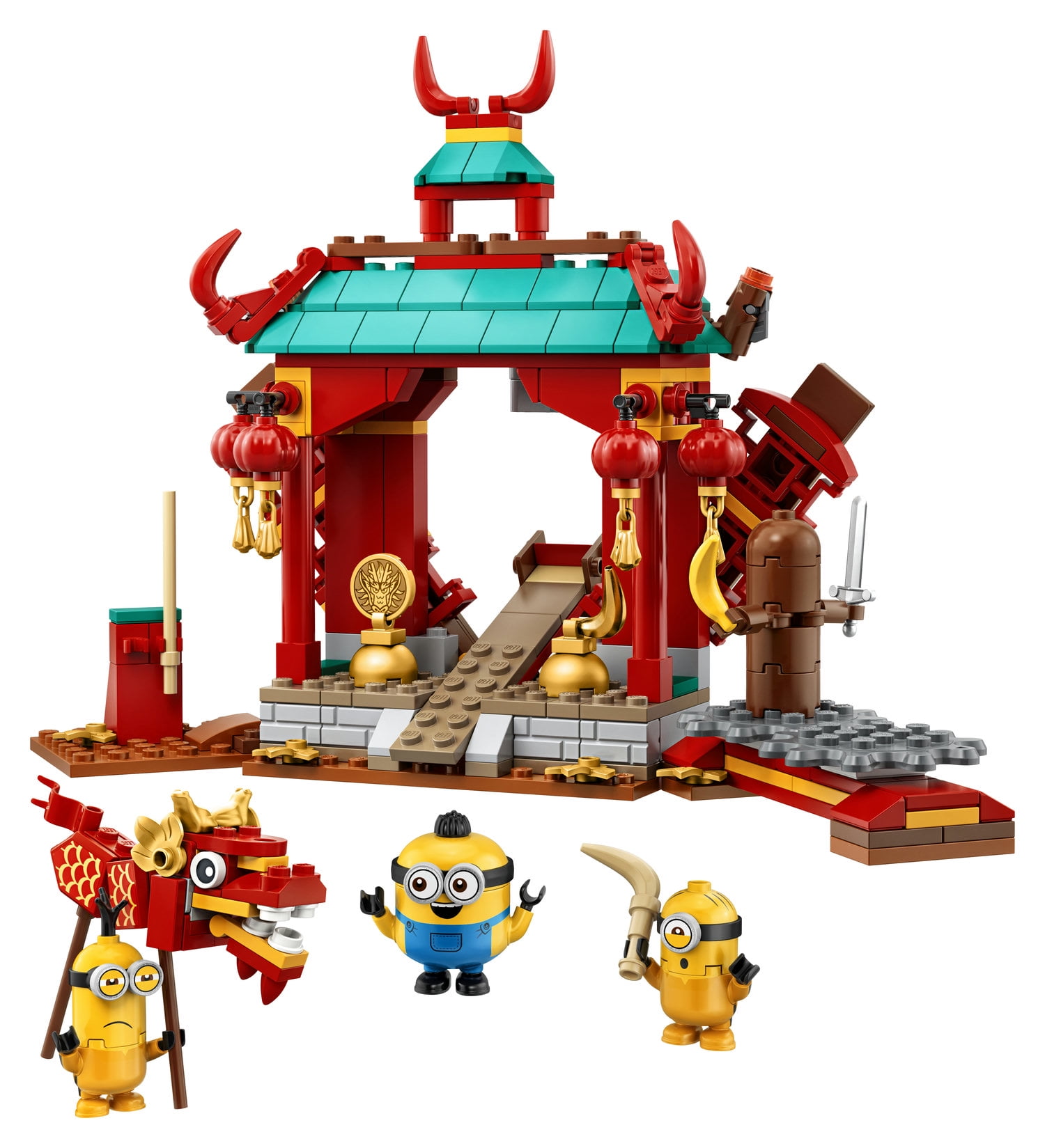 LEGO Minions: The Rise of Gru Kung Fu Battle Toy Temple Set with 