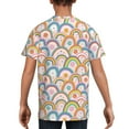 thumbnail image 5 of Wukai Rainbow Flowers Youth Unisex Short Sleeve T-Shirt for Boys, Girls, Teens, and Kids-X-Large, 5 of 7