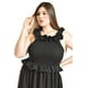 thumbnail image 4 of Vestido largo con olanes Roman Fashion/ Tallas Extras, 4360 (Negro) negro 38, 4 of 6