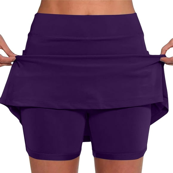 FAIWAD Tennis Skorts for Woman Workout Gym Running Quick Dry Shorts Athletci Golf Yoga Skirts Inner Shorts
