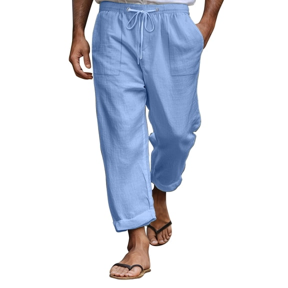 Men's Casual Summer Pants Loose Fit Comfortable Lightweight Breathable Trousers for Daily Wear Leisure Activities Yoga Beach Men's Grey Dress Pants Oversized Big and Tall